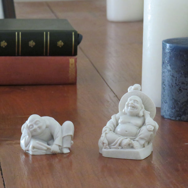 Duo of Fat Bellied Lucky Buddhas