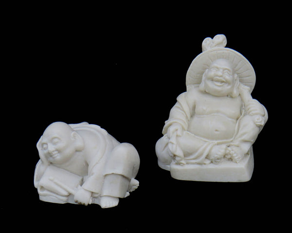 Duo of Fat Bellied Lucky Buddhas