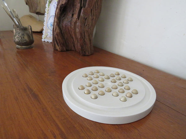 Solitaire Board in Reconstituted marble. Handmade.