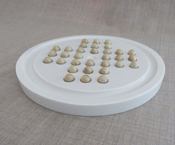 Solitaire Board in Reconstituted marble. Handmade.
